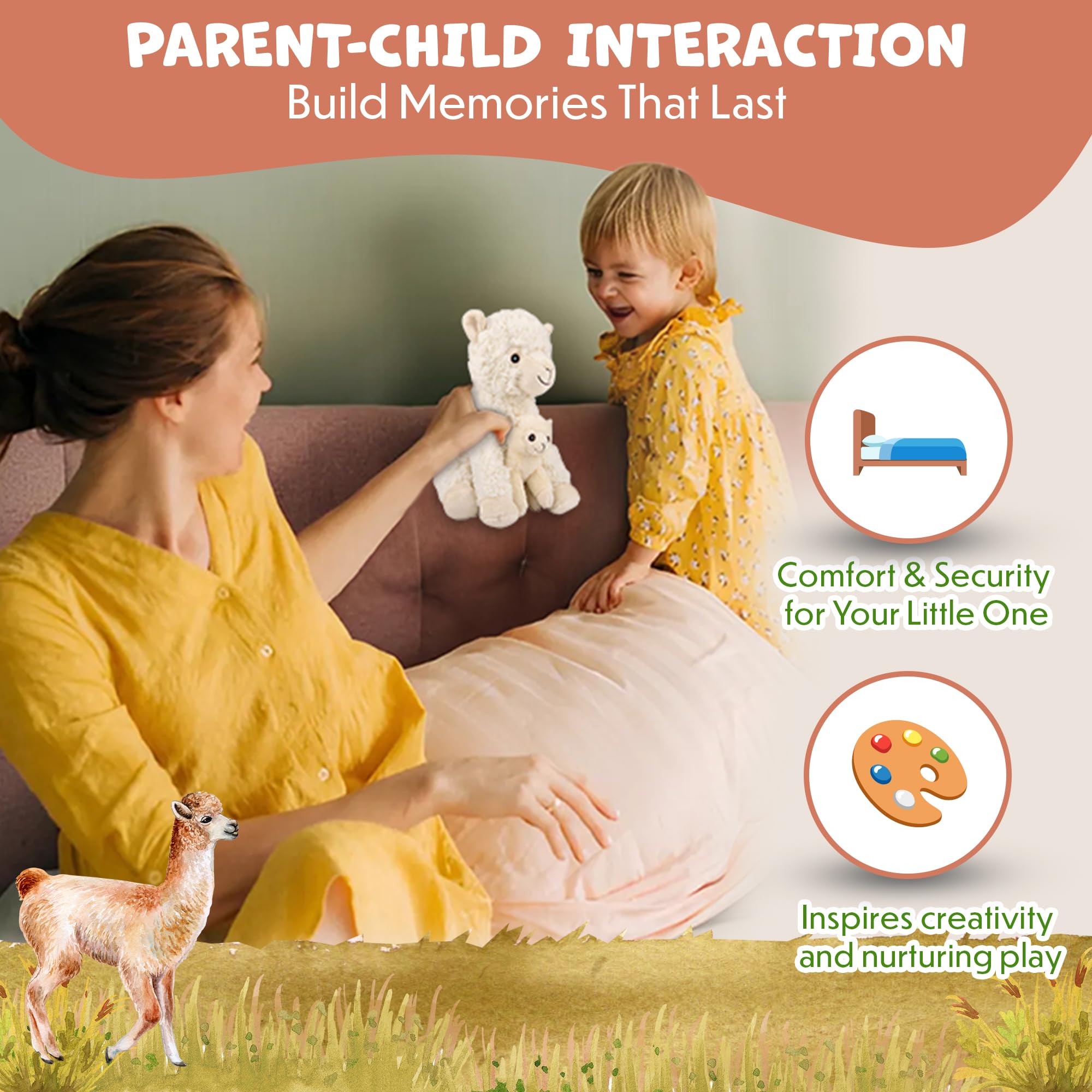 Gift-ready Forest & Twelfth llama plush toy, ideal for baby showers.