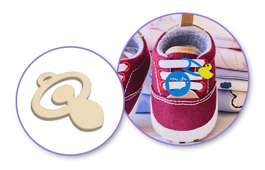 Forever in Time mini wood icons pacifier elevates baby scrapbooks and nursery decor projects.