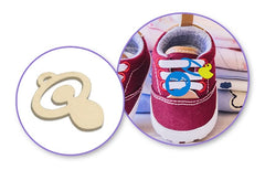 Forever in Time mini wood icons pacifier elevates baby scrapbooks and nursery decor projects.