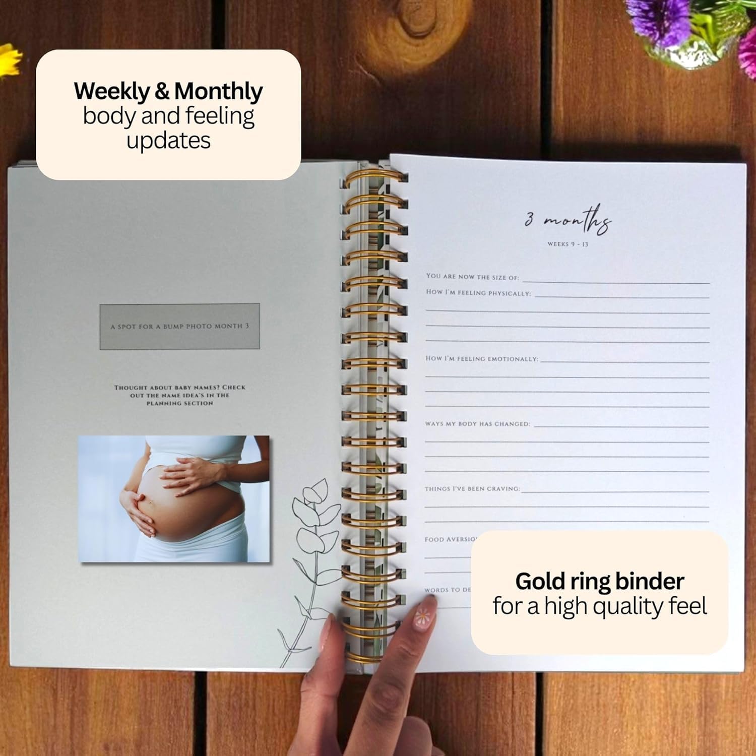 Forever Lily pregnancy journal hardcover birth plan section supports thoughtful planning.