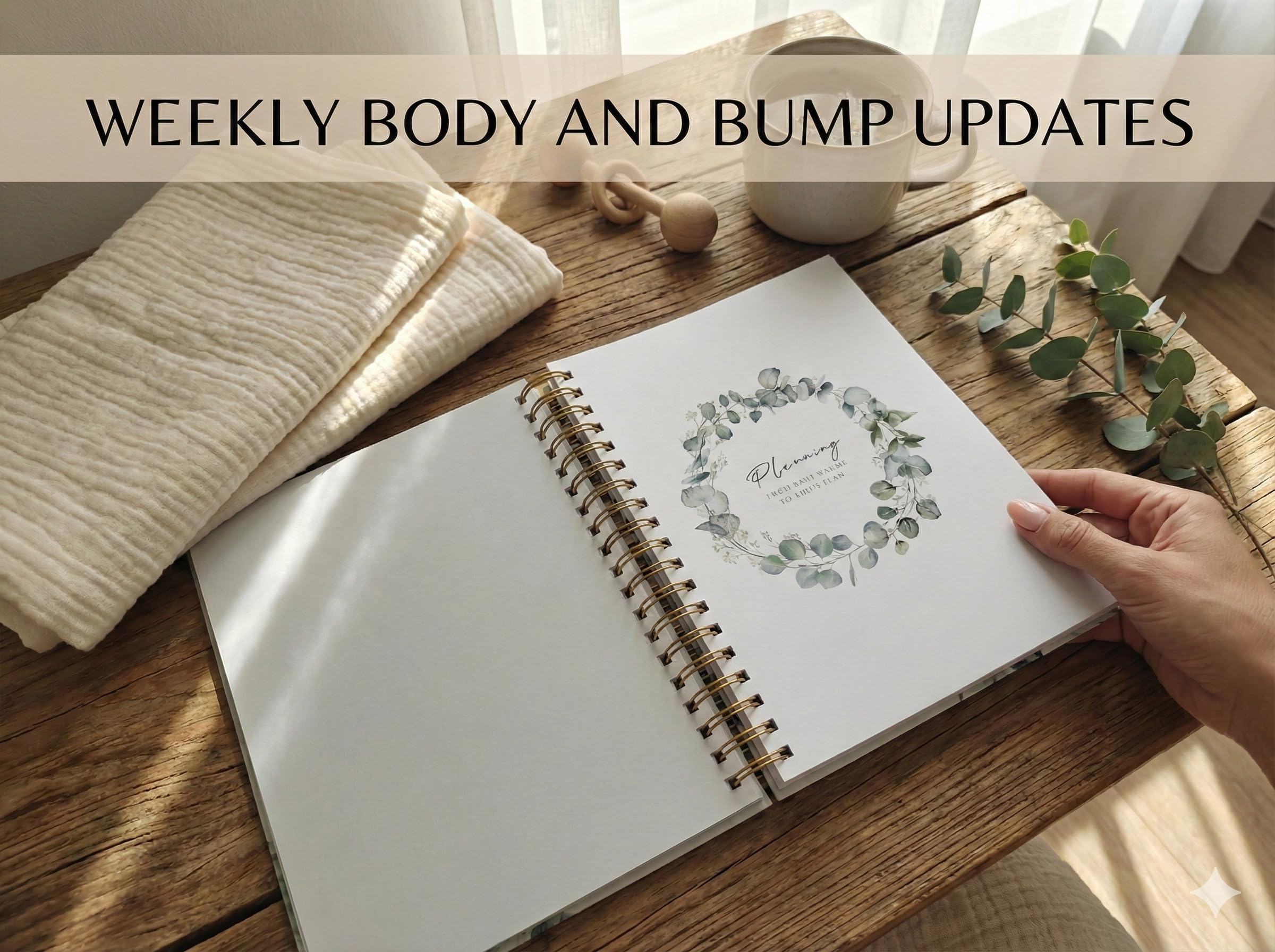 Forever Lily pregnancy journal hardcover weekly guidance for milestone tracking.