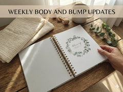 Forever Lily pregnancy journal hardcover weekly guidance for milestone tracking.