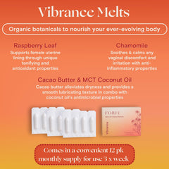 FORIA Vibrance Melts shells displayed, ready for insertion to aid absorption.