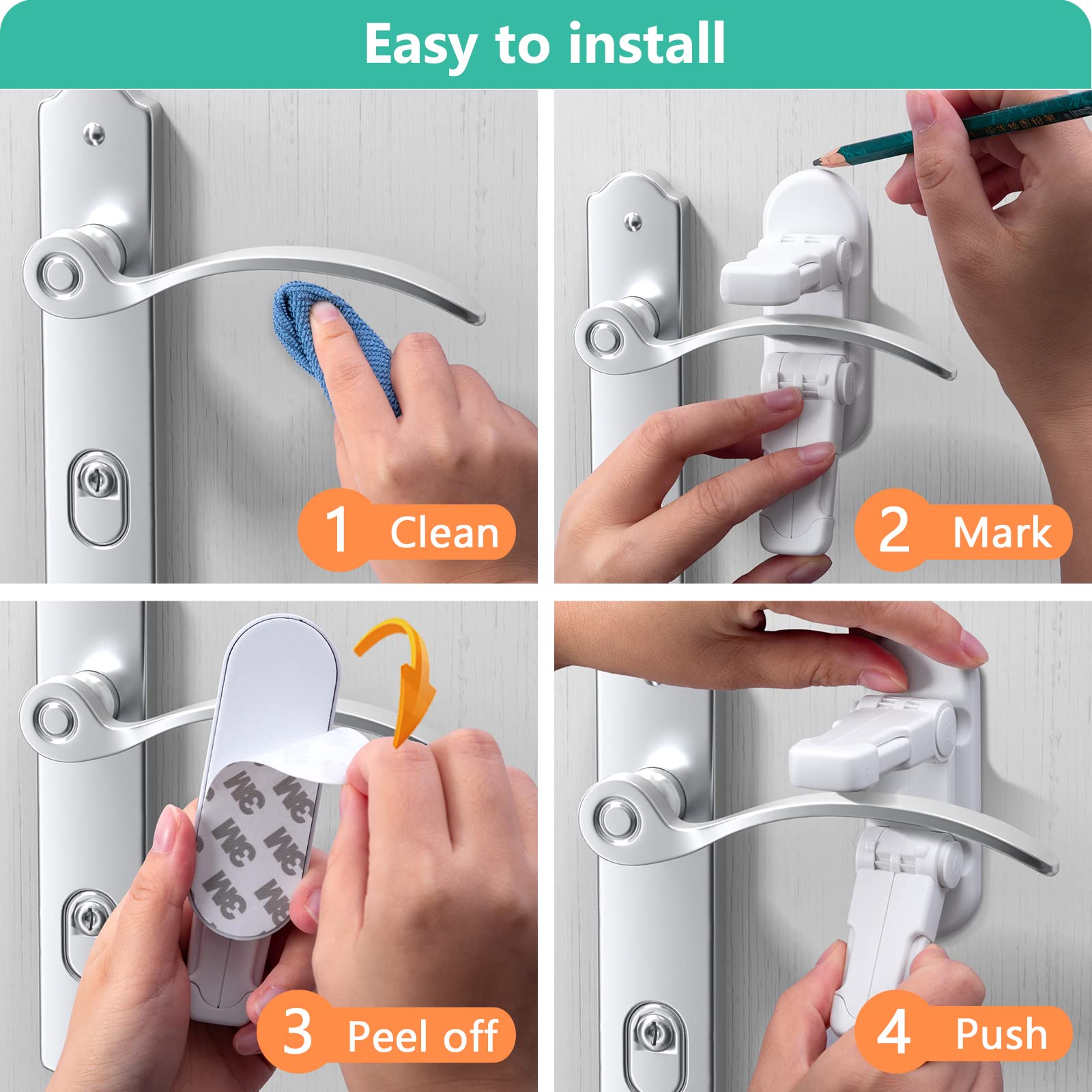 Fority 3M adhesive application enables quick, reusable mounting.