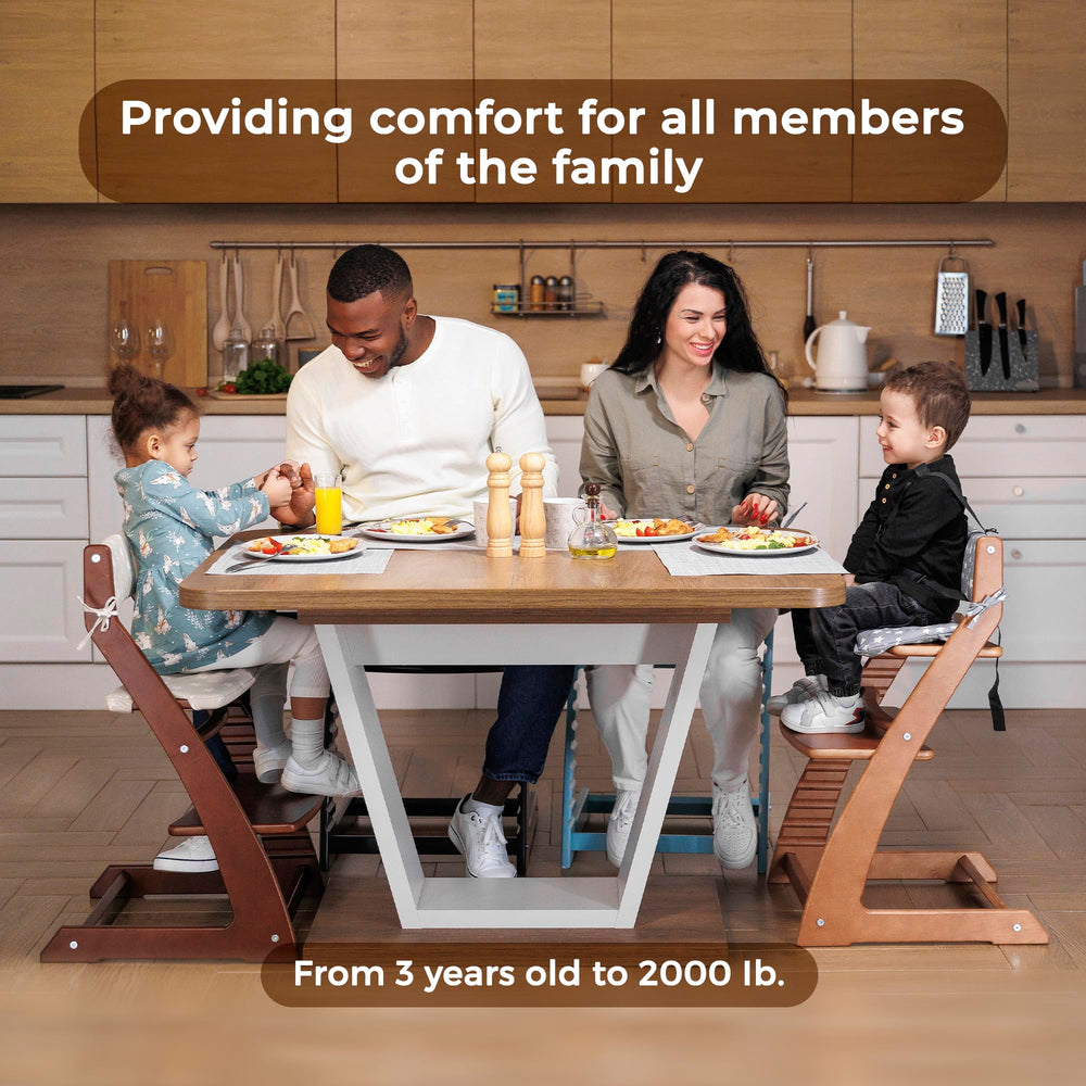 Fornel chair base and foot rest show sturdy support.