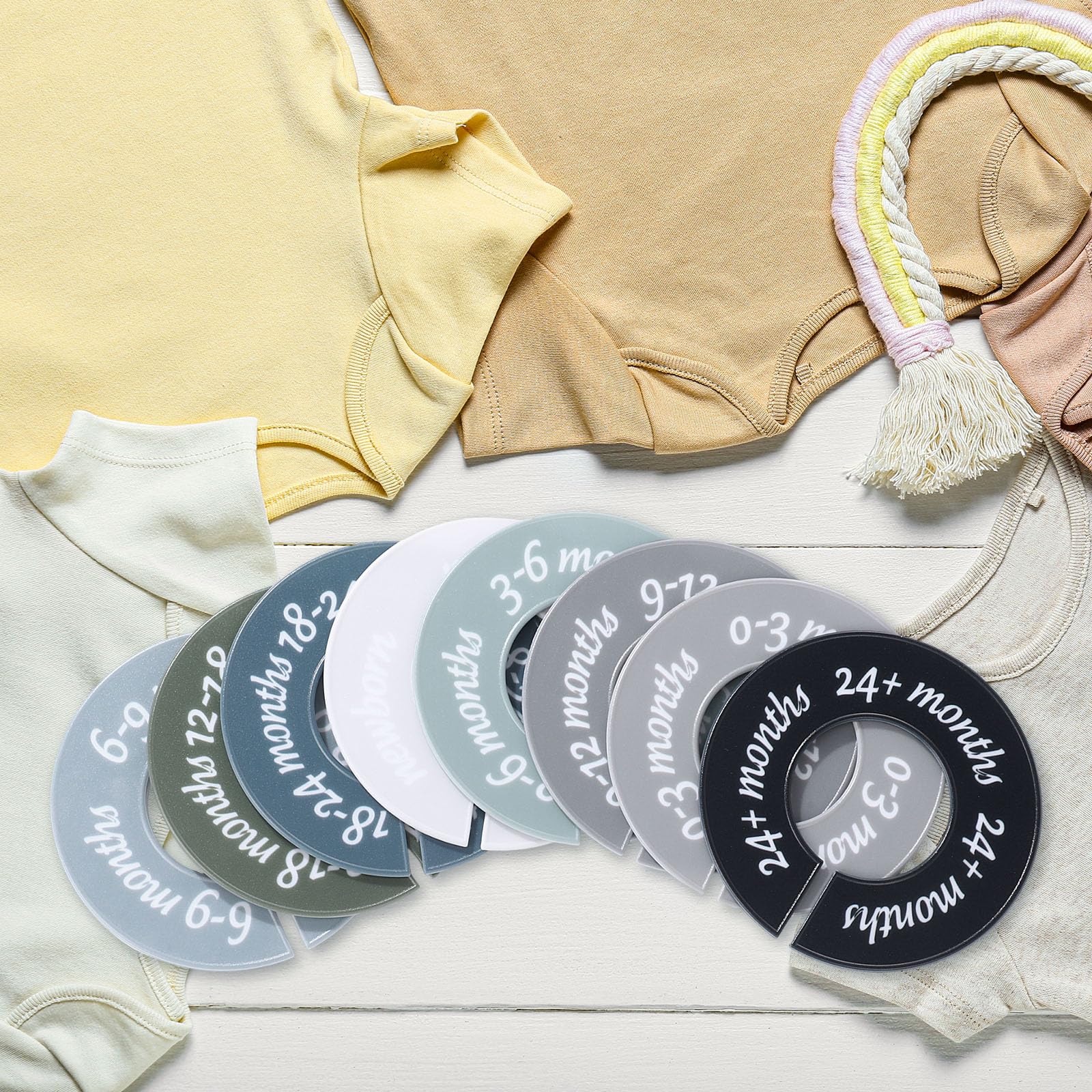 ForraFun nursery closet dividers fit most rods for secure garment organization