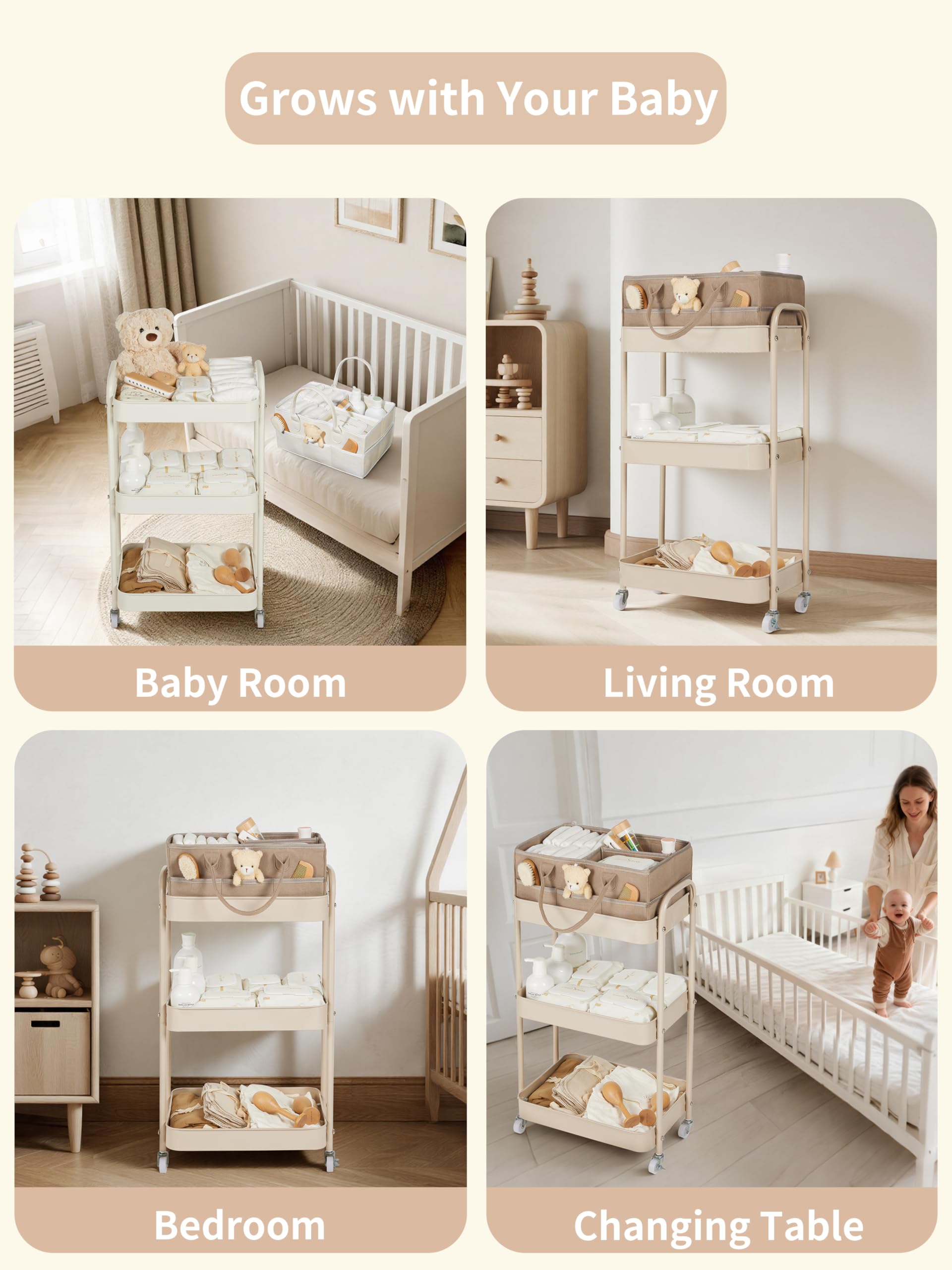 Fortella detachable diaper bag doubles as travel organizer.