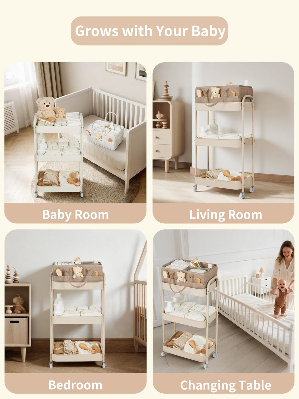 Fortella detachable diaper bag doubles as travel organizer.