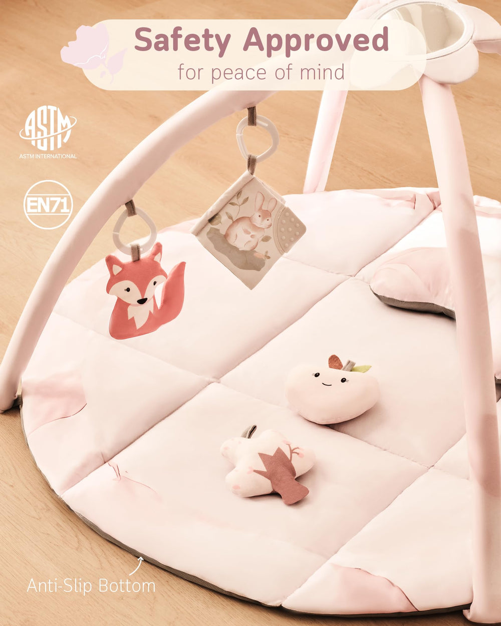 Fortella Baby Play Gym Ergonomic pillow adds baby comfort