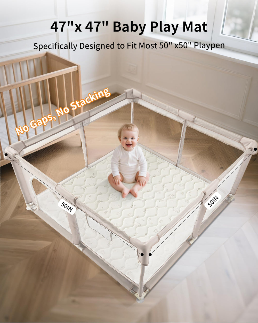 Fortella Baby Play Mat in use on floor for safe crawling
