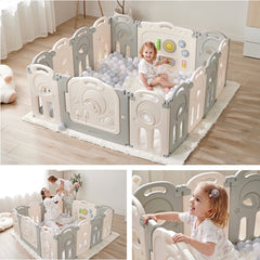 Fortella Cloud Castle gate with safety lock for secure baby access.