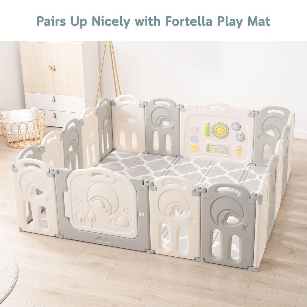 Fortella Cloud Castle 24.4-inch height keeps little movers contained.