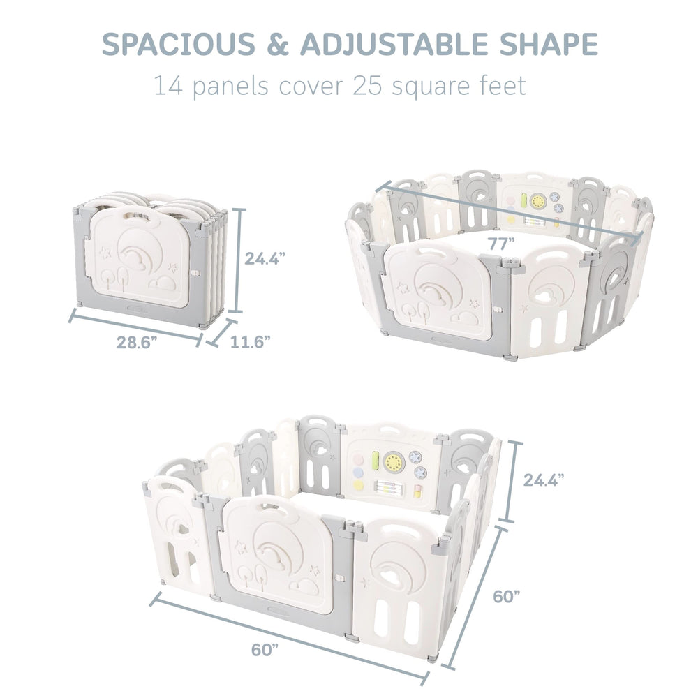 Fortella Cloud Castle suitable for indoor and outdoor use on various surfaces.