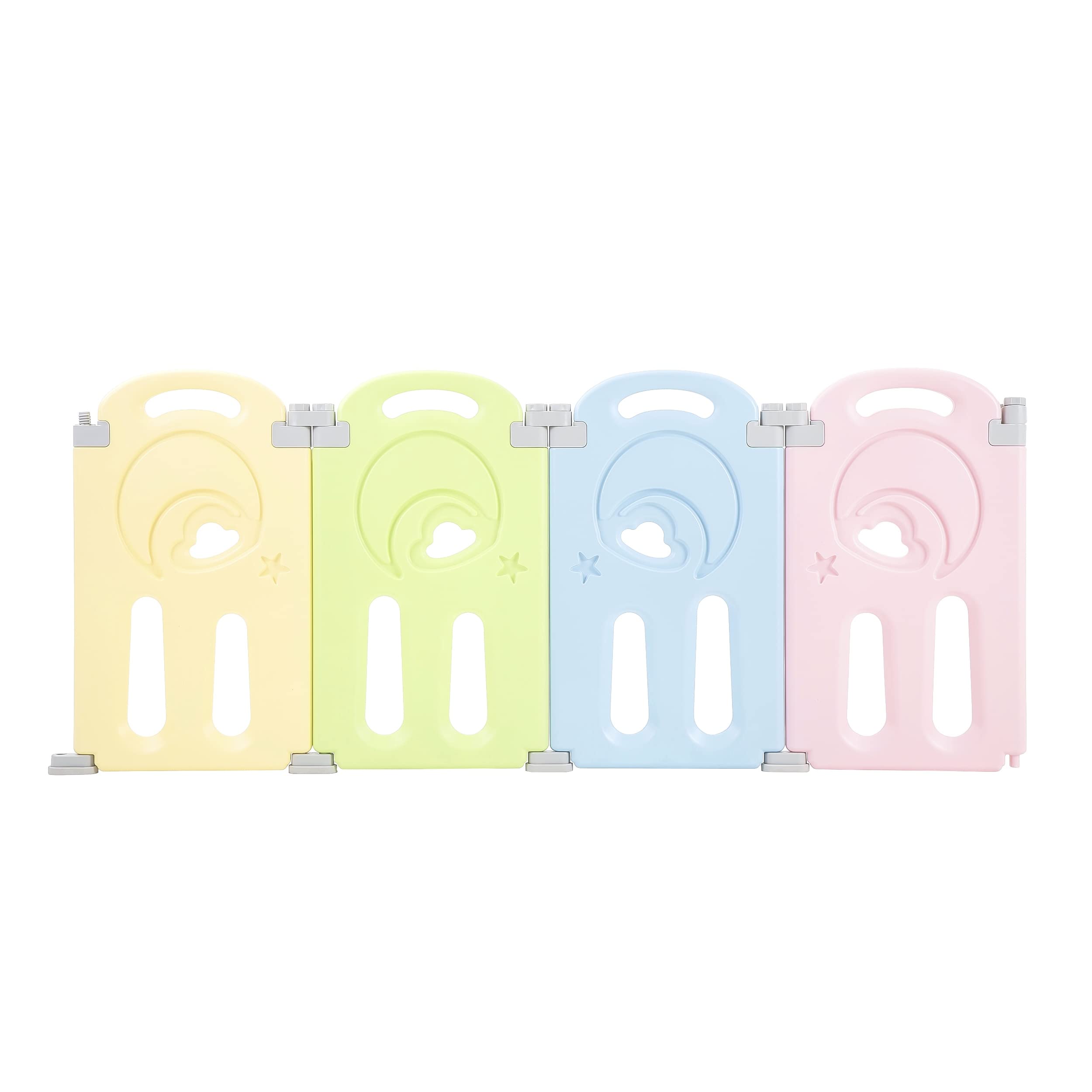 Fortella Cloud Castle Playpen assembly demonstrates quick indoor setup for safety.