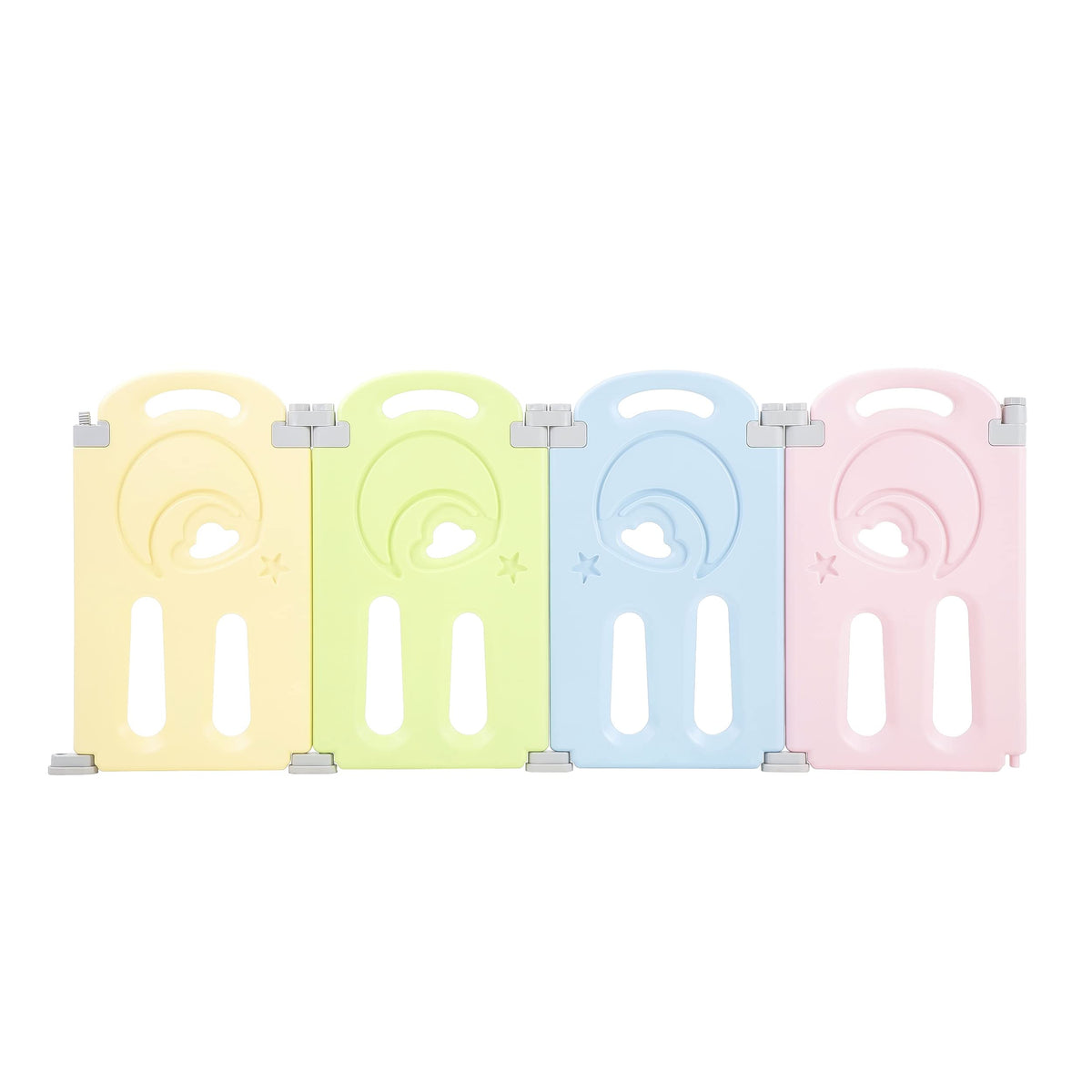 Fortella Cloud Castle Playpen assembly demonstrates quick indoor setup for safety.