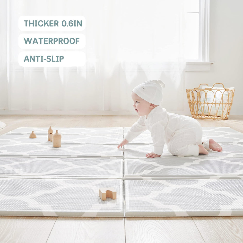 IXPE foam core offers a soft, safe surface for tummy time.