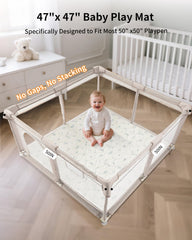 Fortella Play Mat non-slip base prevents sliding on wood or tile floors