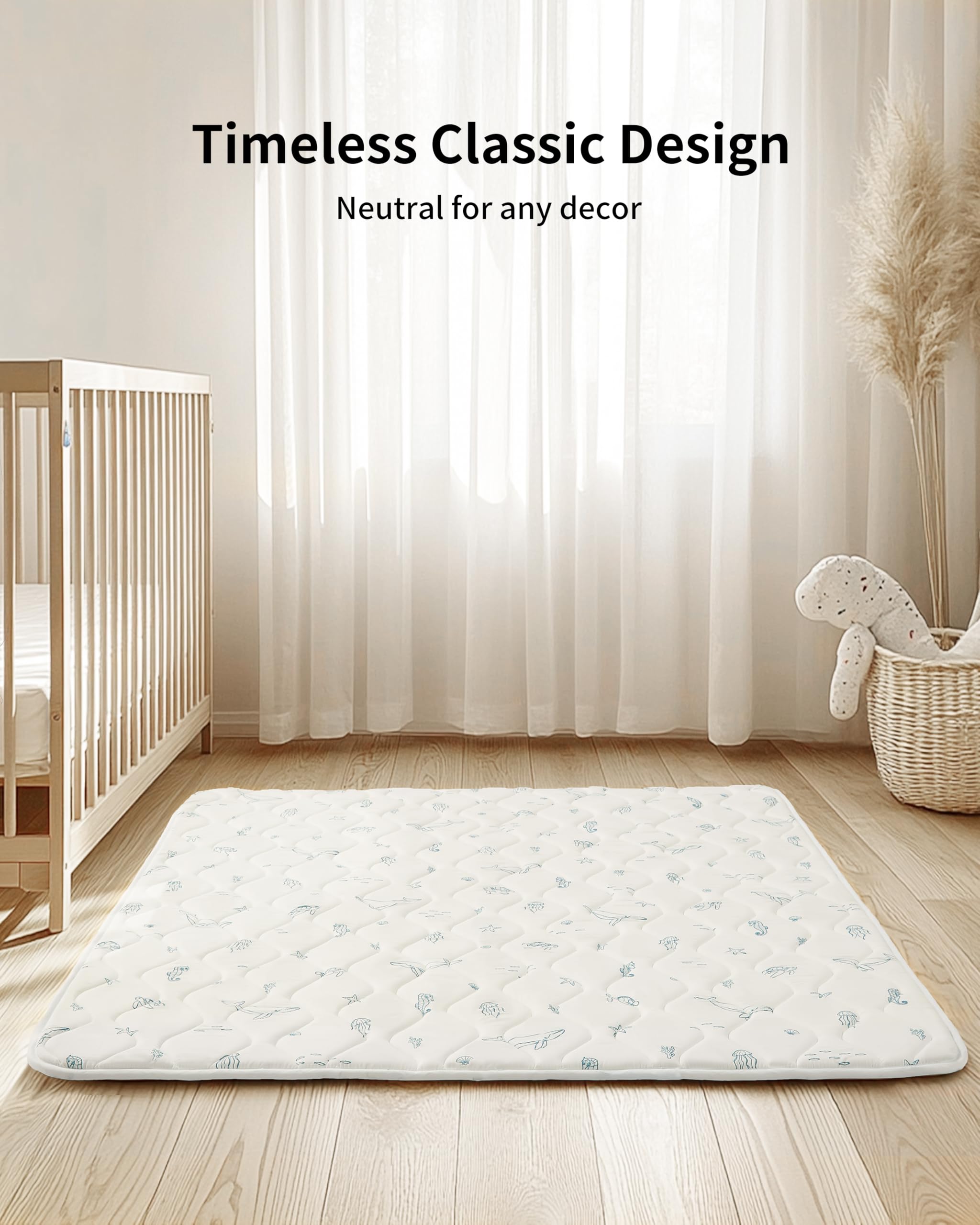 Fortella Play Mat in playpen for safe, soft play sessions