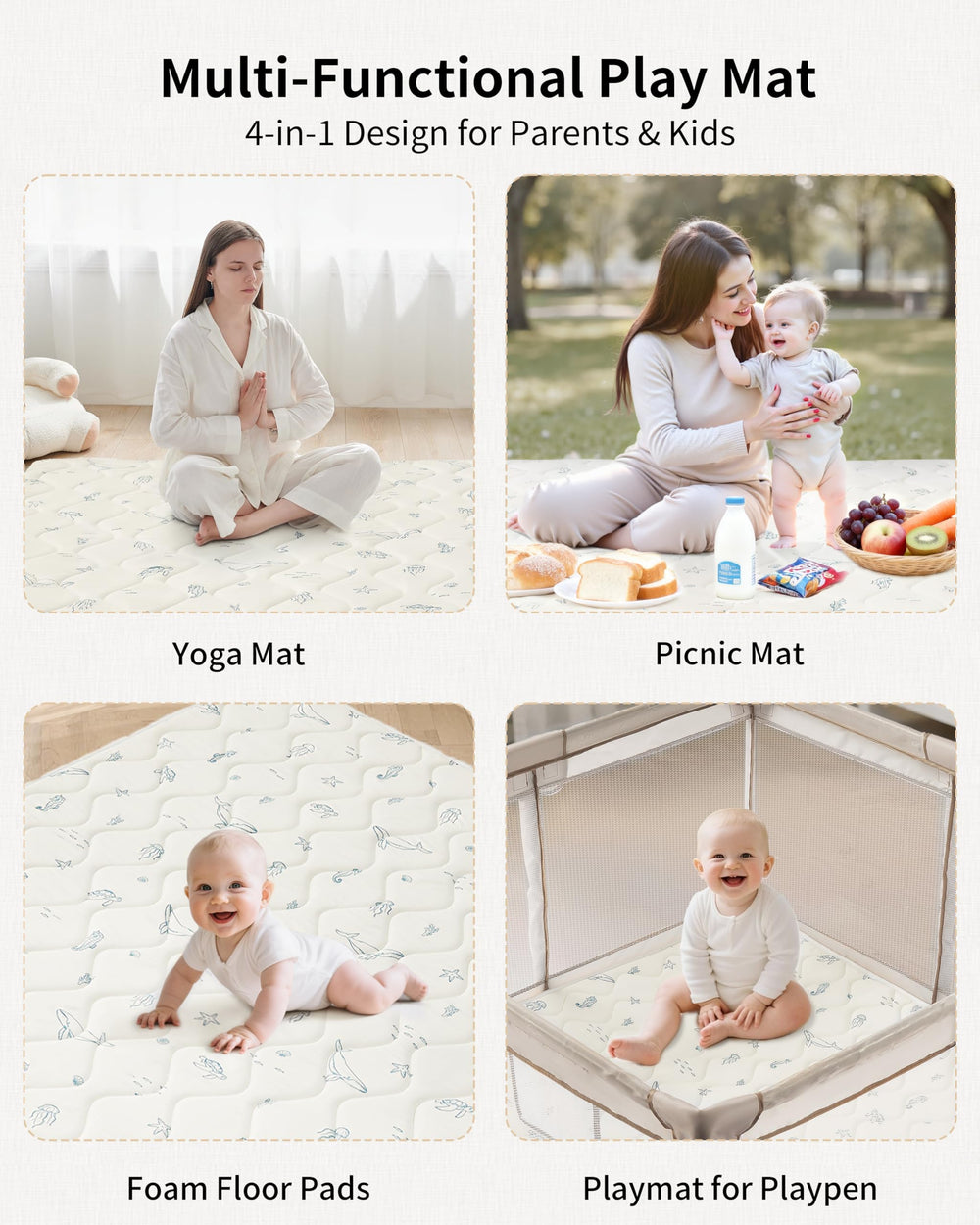 Fortella Play Mat in-use during tummy time to foster exploration
