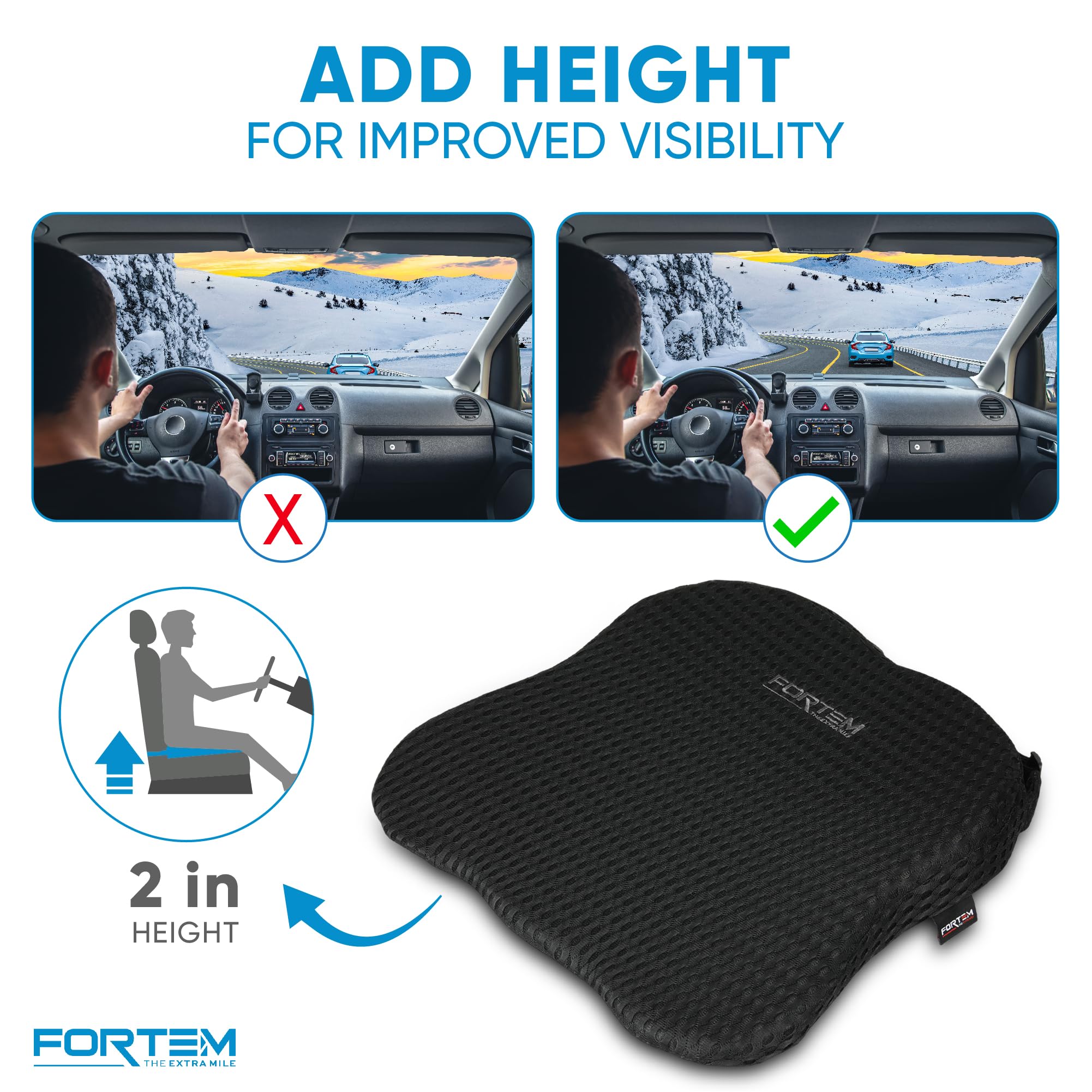FORTEM washable cover with easy-clean zipper for quick maintenance