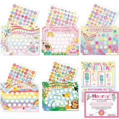 Fortunalux potty chart poster collection guides toddlers toward independent toileting with durable visuals.