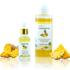 Forvirness pineapple yoni wash bottle with oil set for gentle cleansing and balanced pH