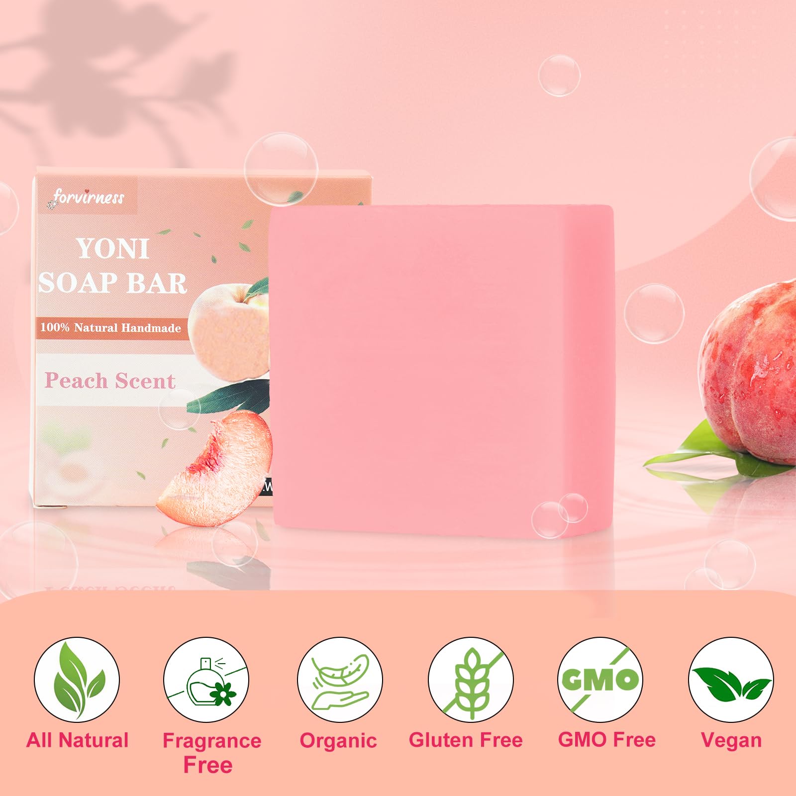 Forvirness Yoni Soap Bar coconut rosehip oil for natural nourishment