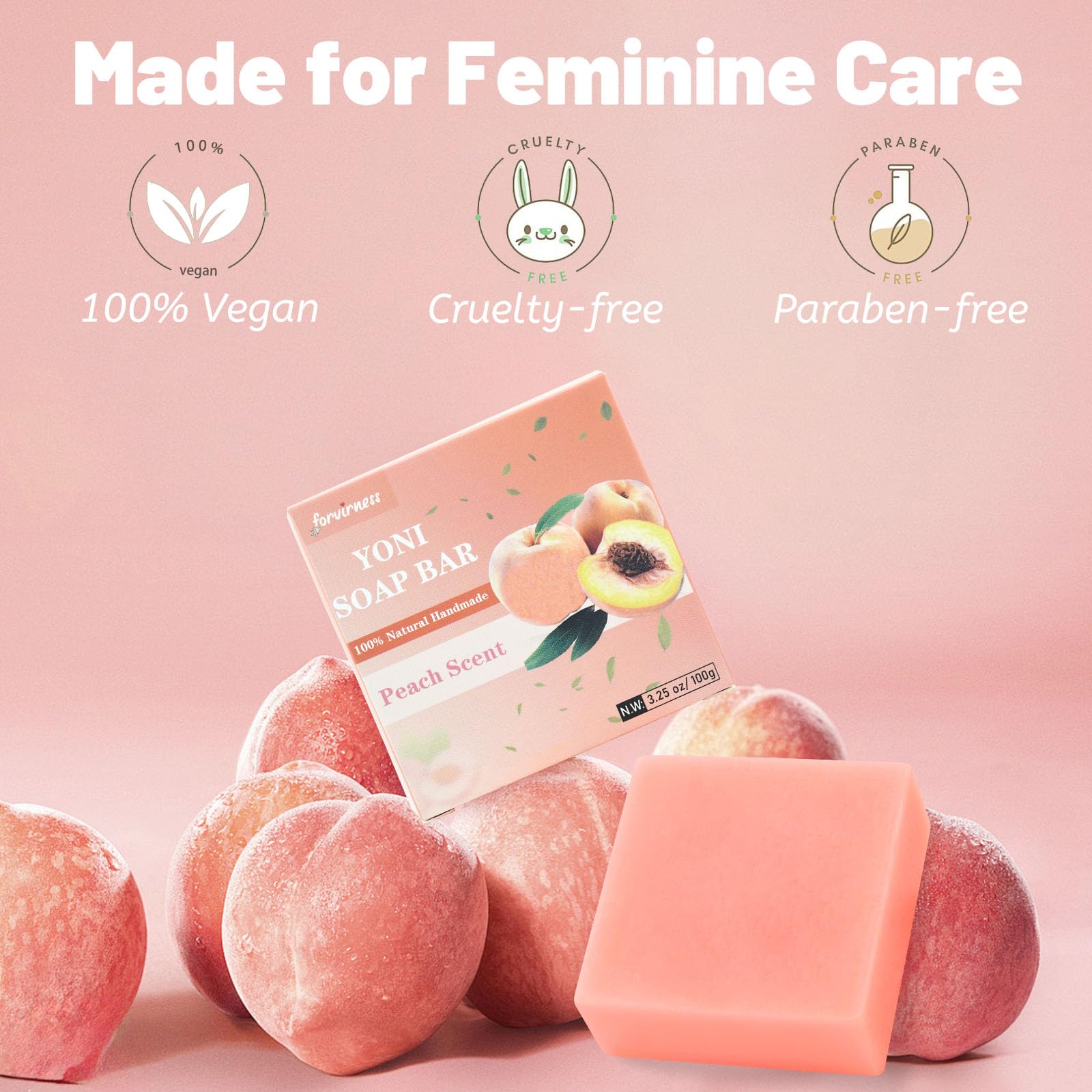 Forvirness Yoni Soap Bar nourishes with jojoba oil for smooth skin
