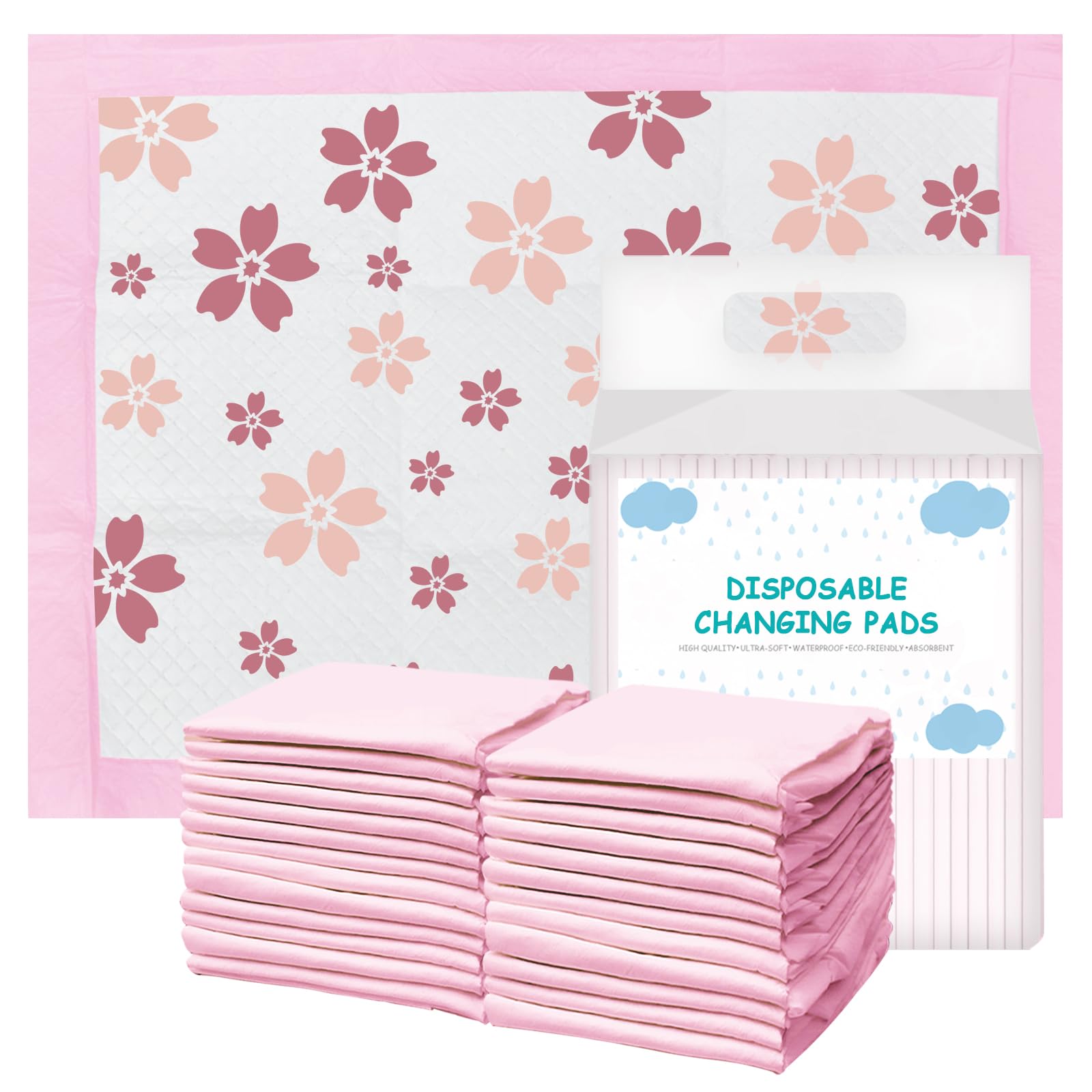 FORYEE disposable underpad with soft surface protects baby's skin.