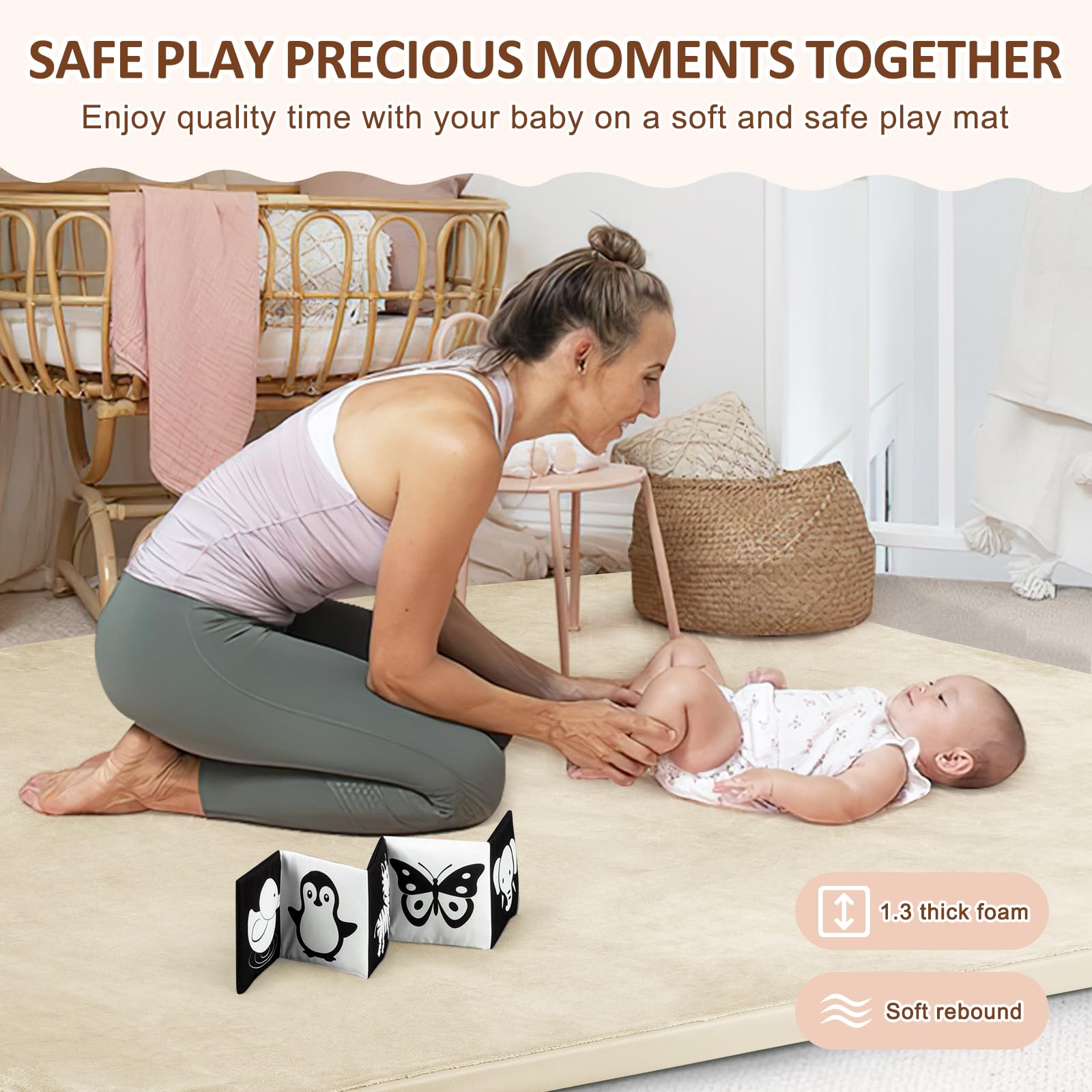 Foryoomi nursery setup featuring the mat as a calm play space.