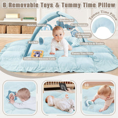 Foryoomi detachable sensory toys koala-elephant-rainbow blue for interactive discovery.