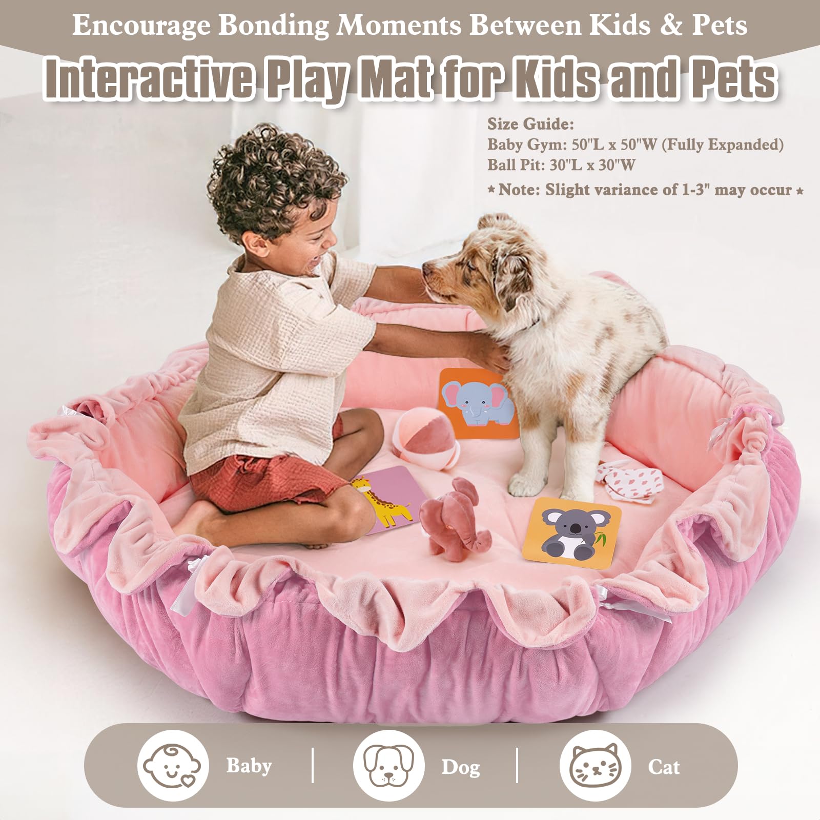 Foryoomi double-sided cotton mat hides marks and cleans easily