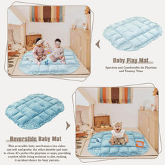 Foryoomi double-sided learning cards blue to support visual and cognitive play.