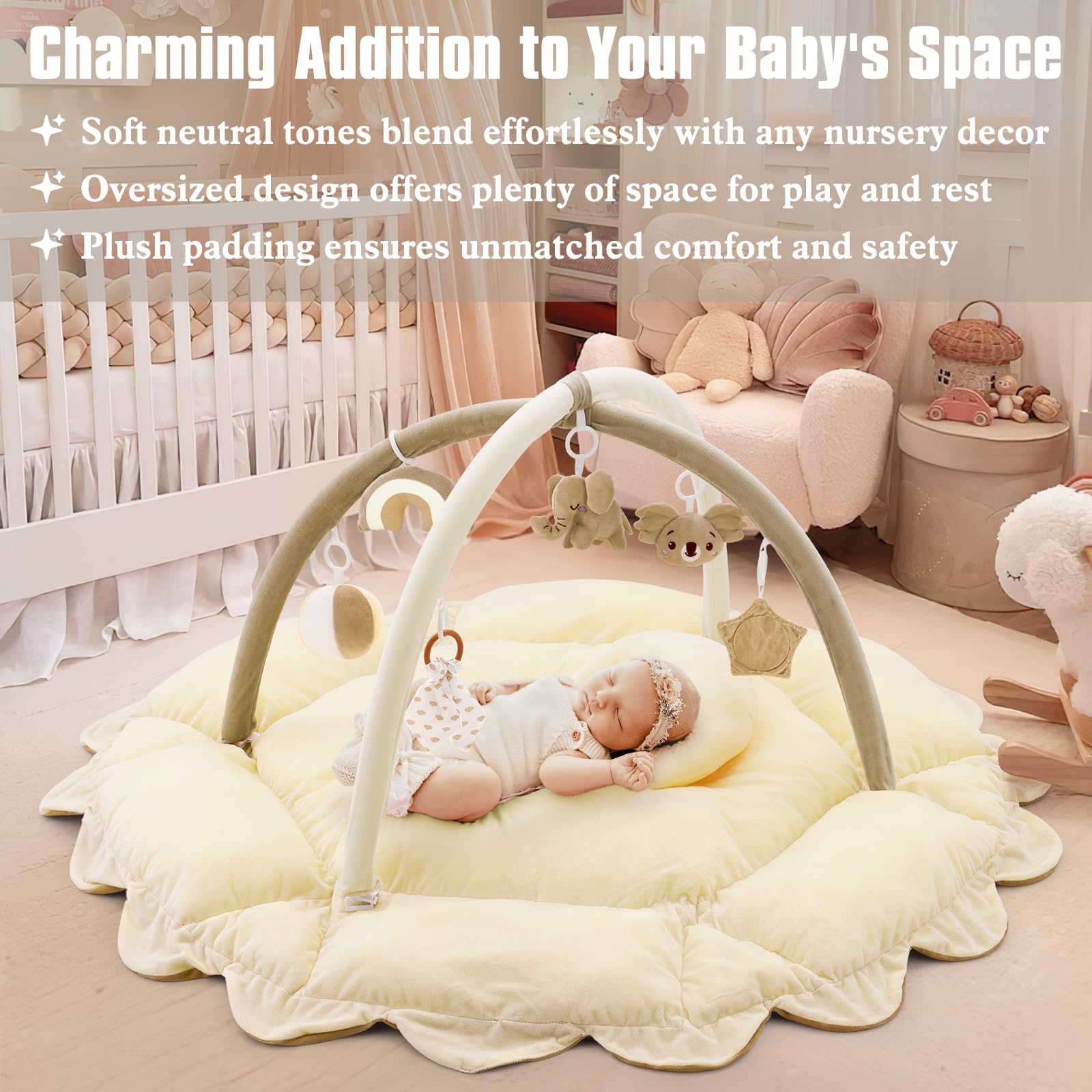 Foryoomi dual-side play mat keeps surfaces neat and versatile.