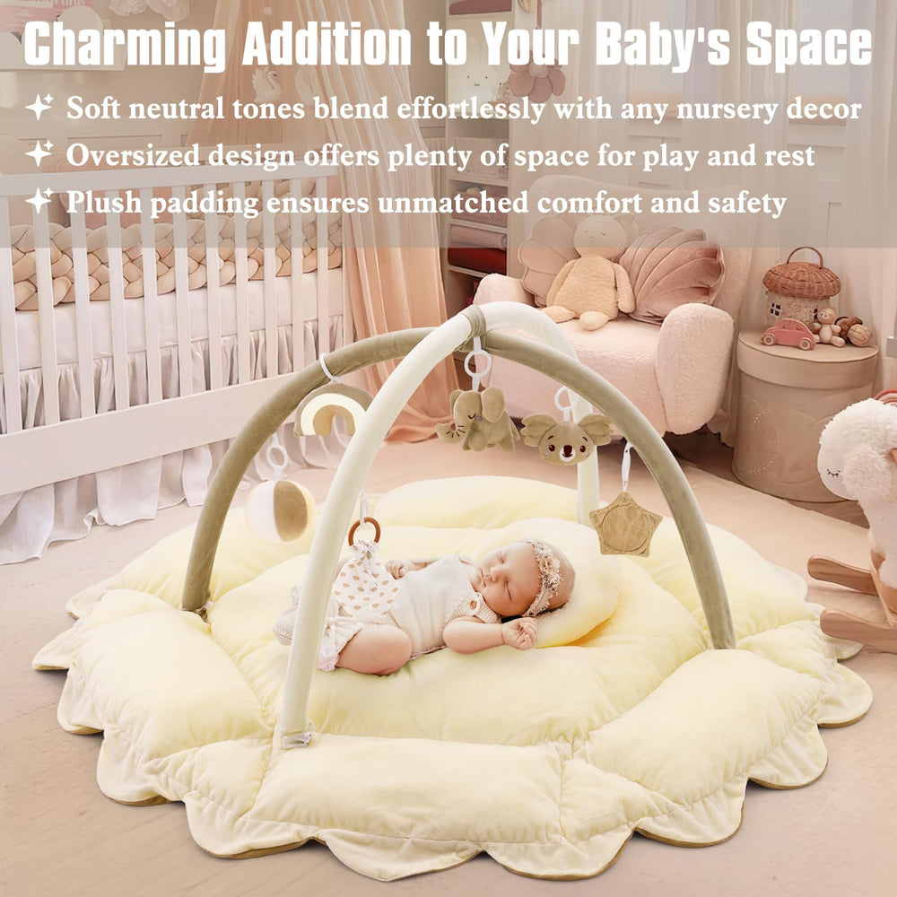 Foryoomi dual-side play mat keeps surfaces neat and versatile.