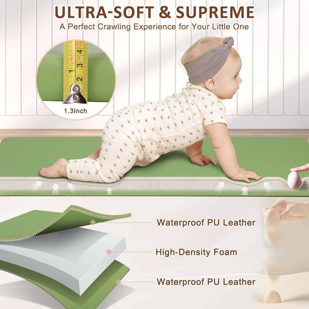 Foryoomi 1.3-inch foam cushioning protects knees during tummy time