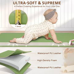 Foryoomi 1.3-inch foam cushioning protects knees during tummy time