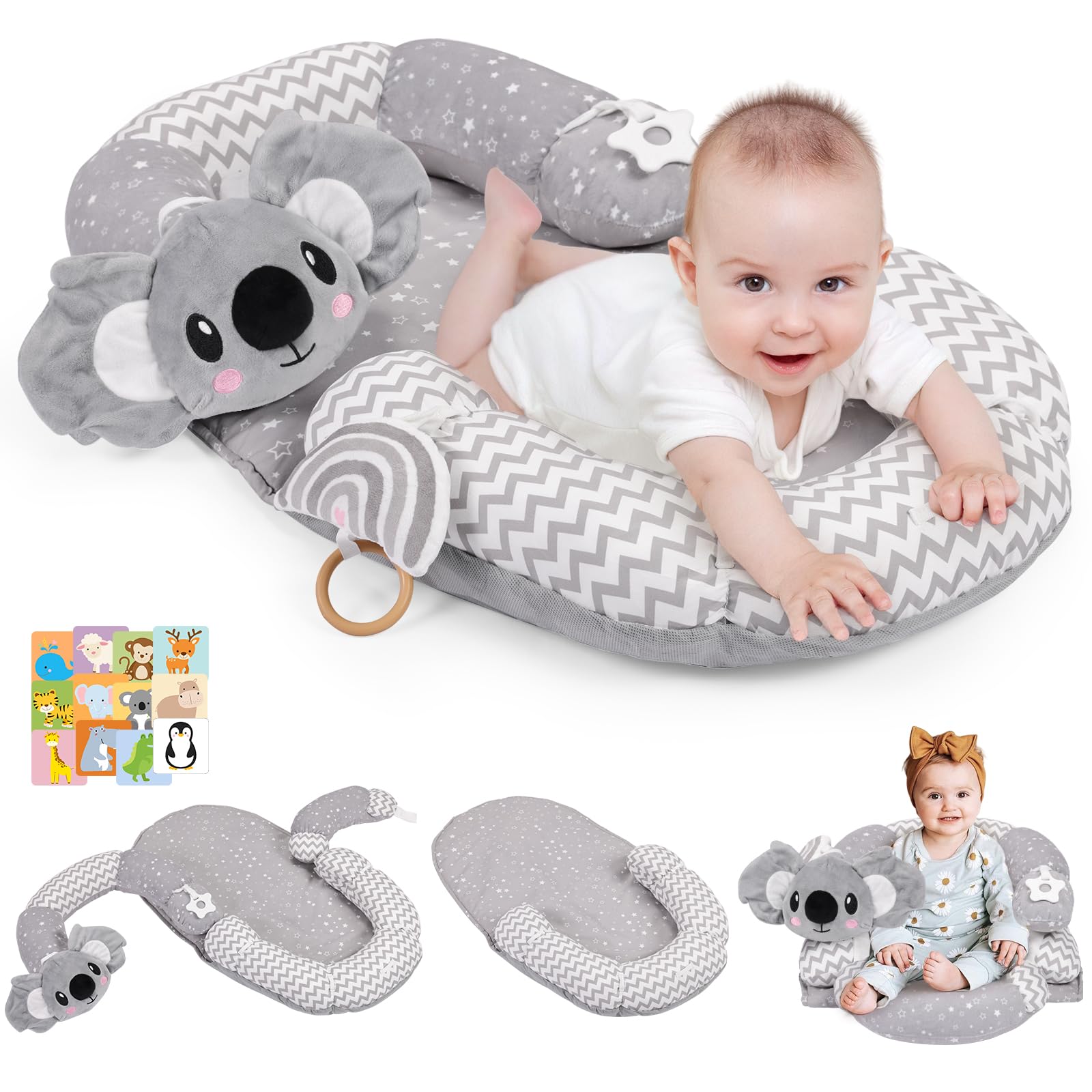 Foryoomi Koala 4-in-1 tummy time mat for early play and exploration