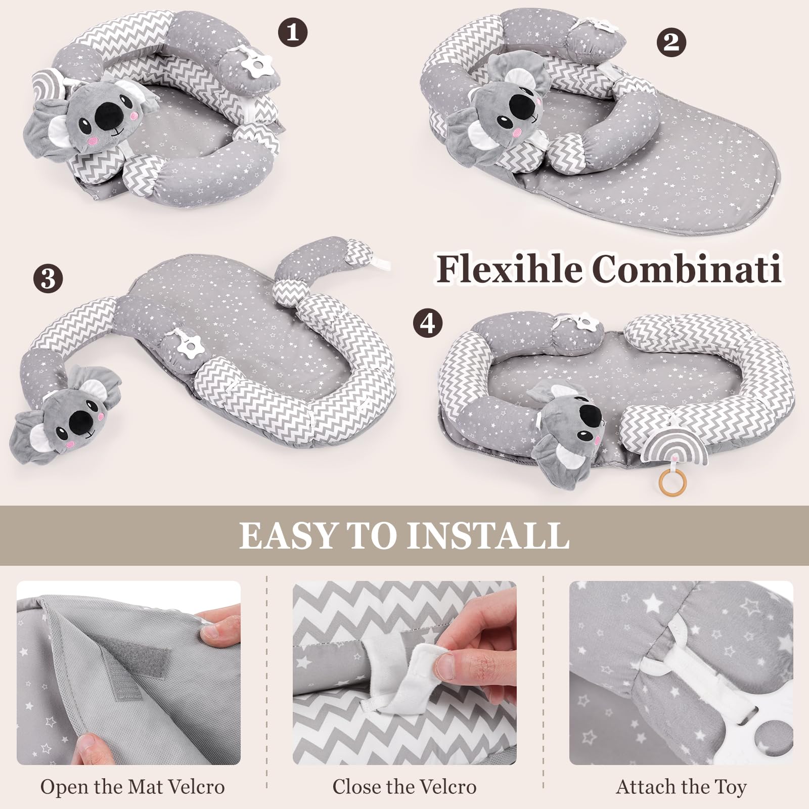 Foryoomi Koala C-shape seat assembly for secure support