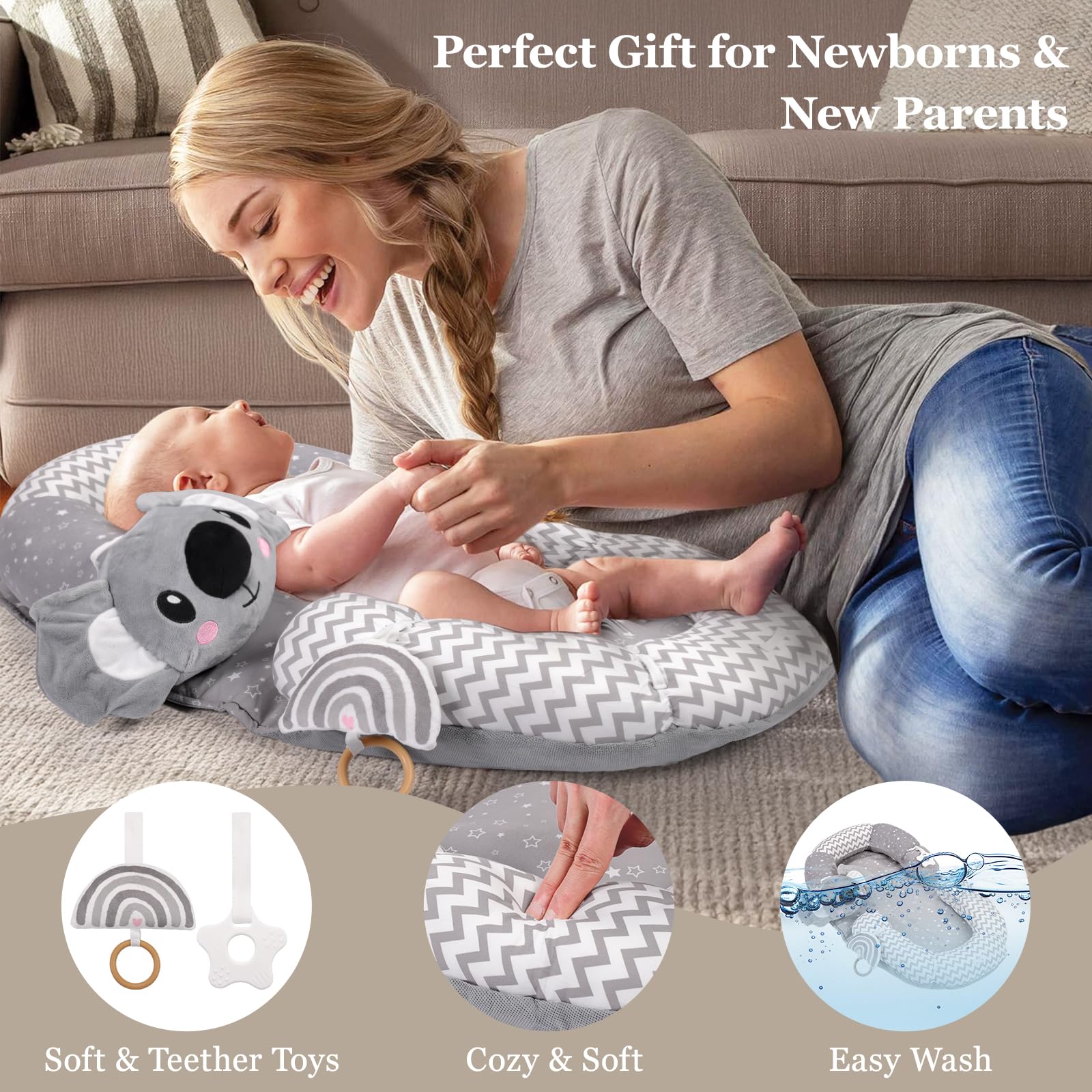 Foryoomi Koala premium cotton fabric and hypoallergenic filling touch
