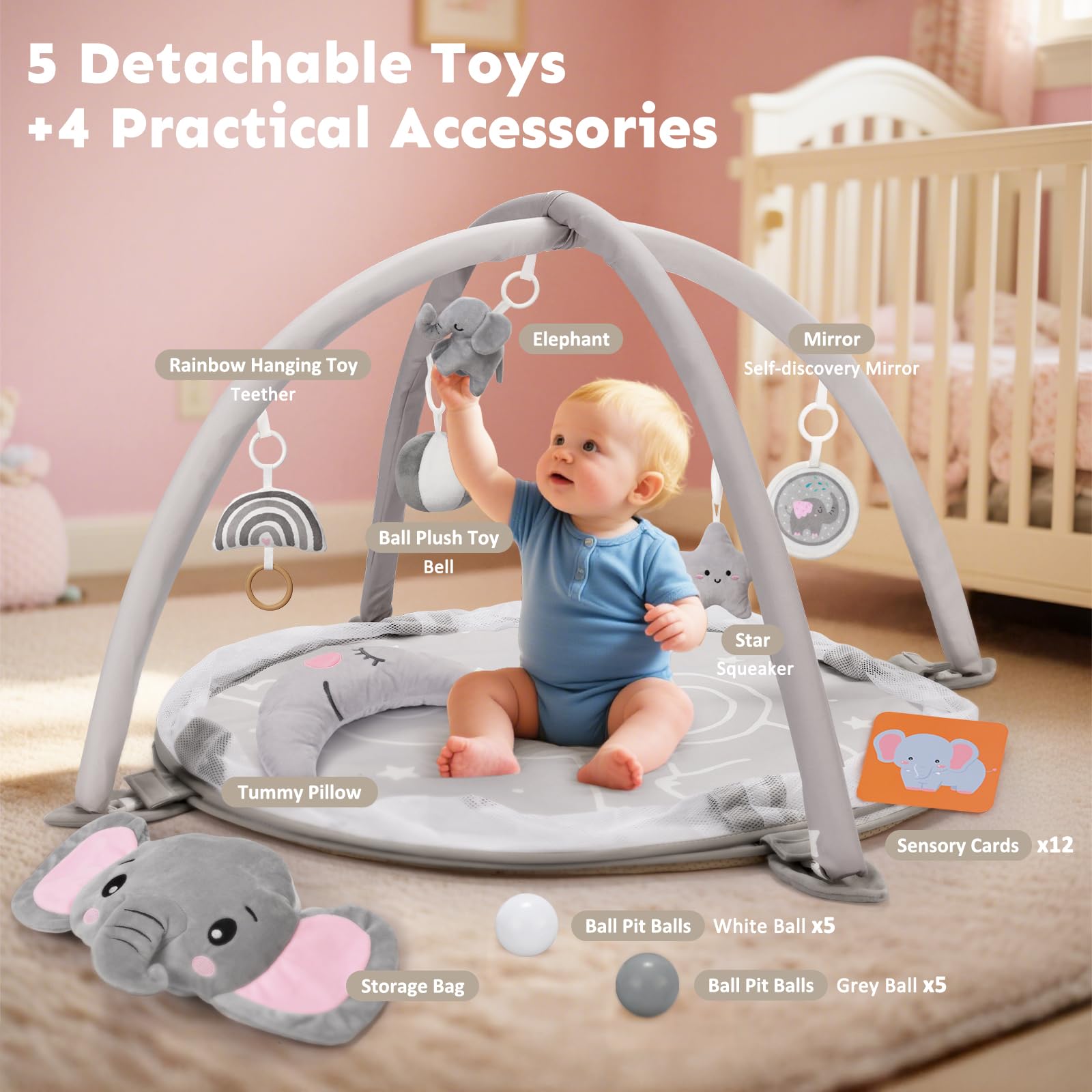 Foryoomi tummy time pillow providing comfort during practice