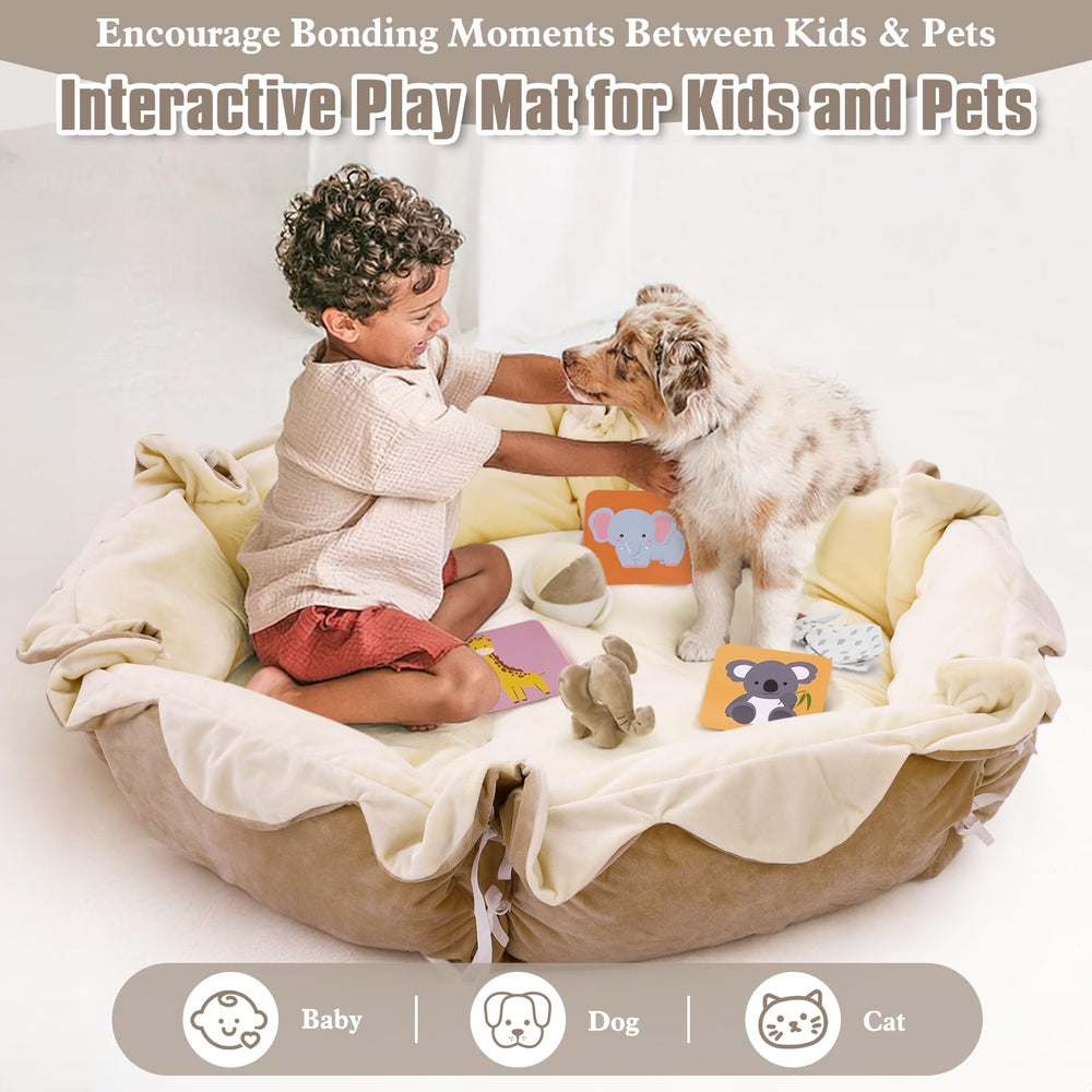 Foryoomi secure play space provides a safe area for growing babies.