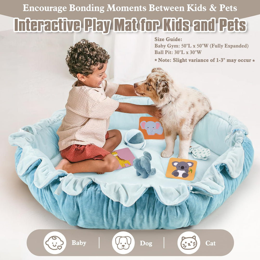 Foryoomi secure play zone keeps baby engaged safely during tummy time and exploration.