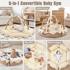 Foryoomi six sensory toys kit enhances baby engagement during playtime.