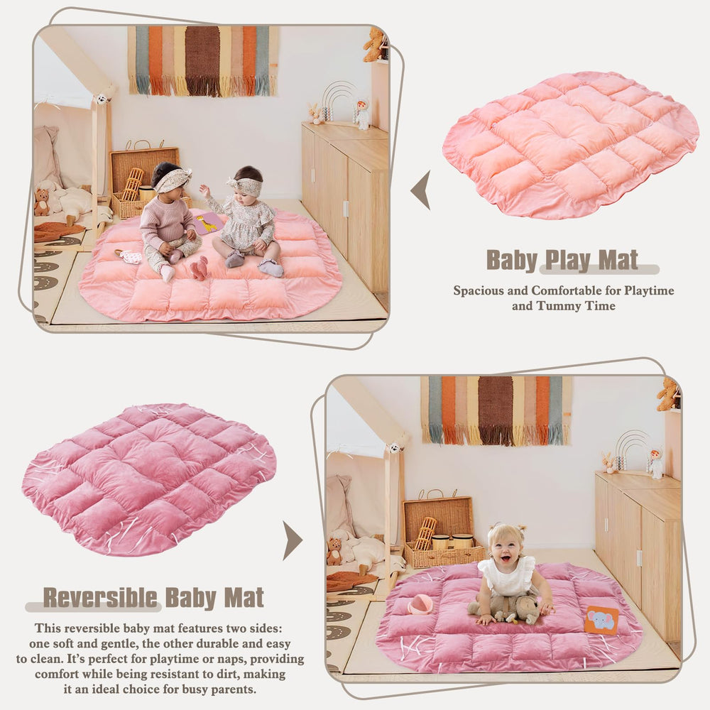 Foryoomi soft cotton play mat offers comfort and room to explore