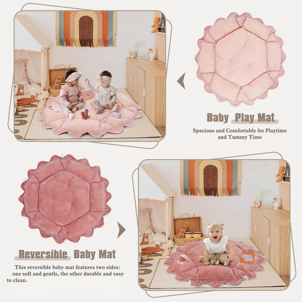 Foryoomi tummy time pillow adds comfort during stretches and play