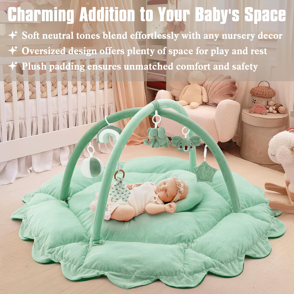 Foryoomi tummy time pillow adds comfort during play sessions