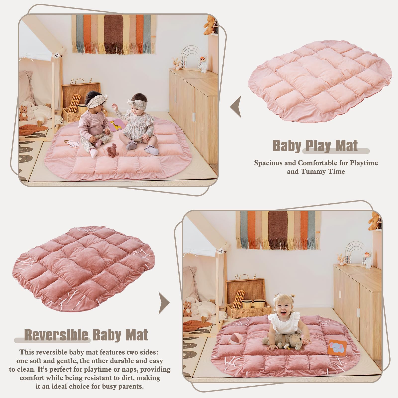 Foryoomi tummy time pillow provides gentle support during supervised sessions