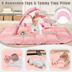 Foryoomi tummy time pillow supports safe supervised play and neck-strengthening moments