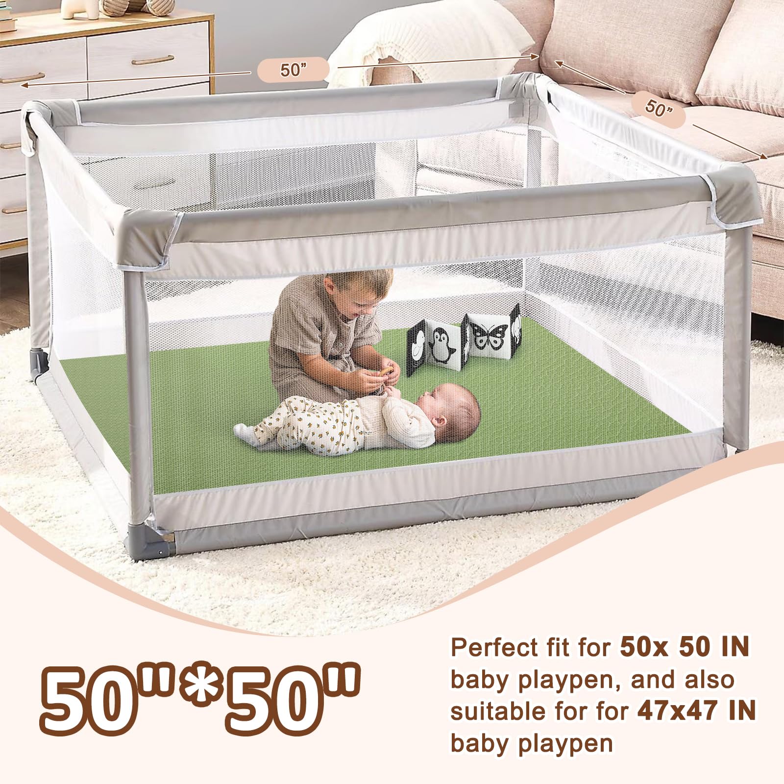 Foryoomi vegan leather dual-sided surface resists wear in living room